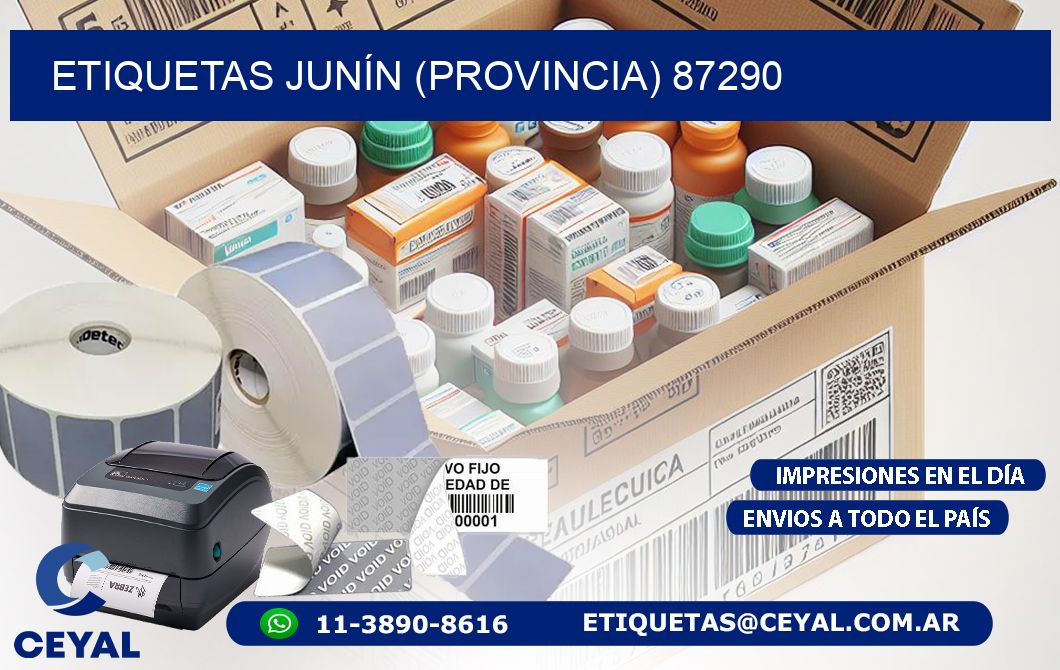 ETIQUETAS JUNÍN (PROVINCIA) 87290