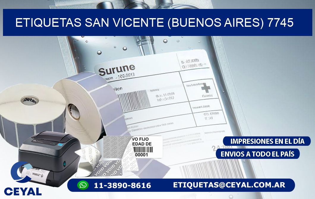 ETIQUETAS SAN VICENTE (BUENOS AIRES) 7745