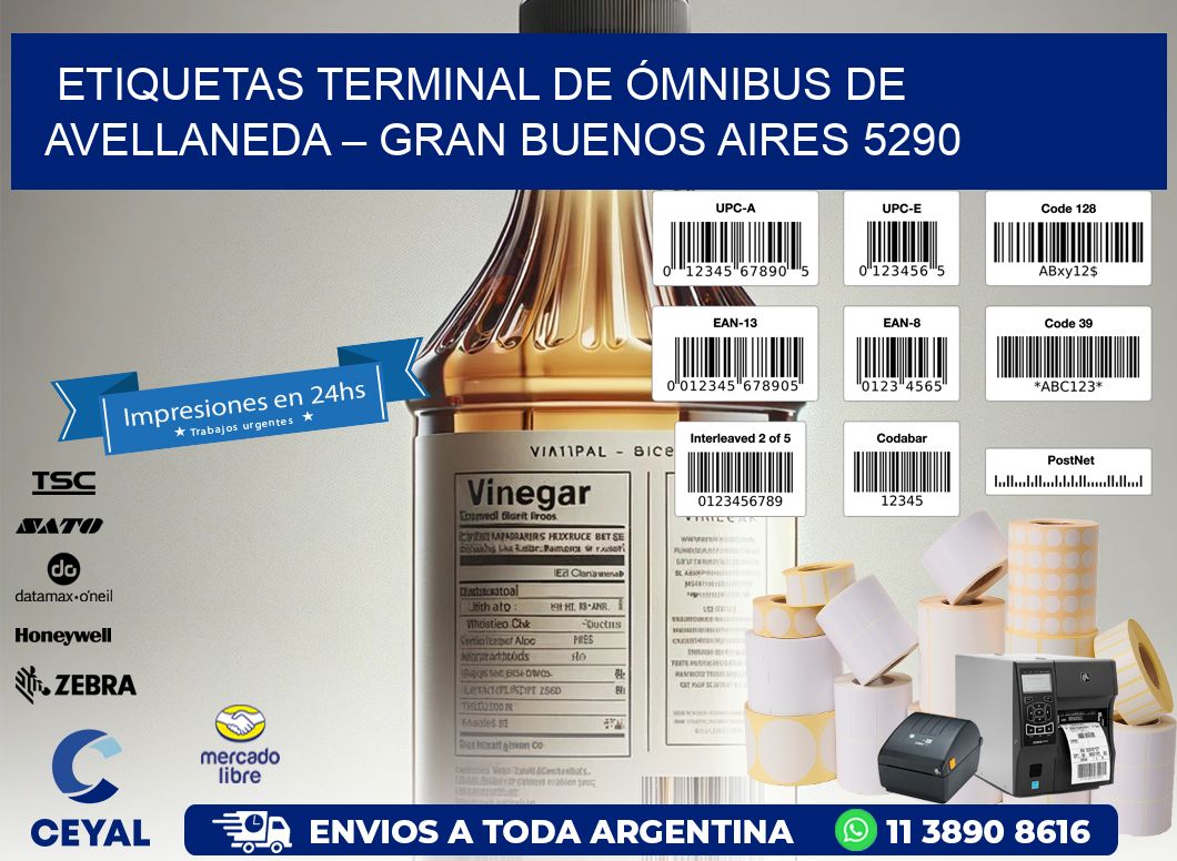 ETIQUETAS TERMINAL DE ÓMNIBUS DE AVELLANEDA – GRAN BUENOS AIRES 5290