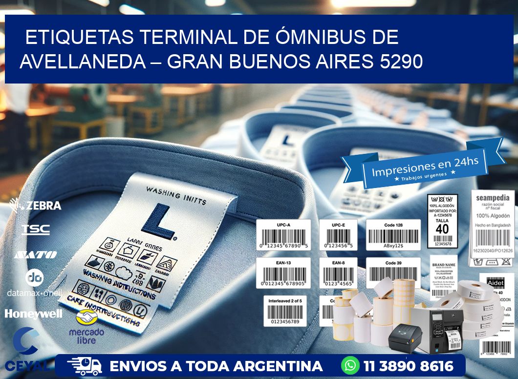 ETIQUETAS TERMINAL DE ÓMNIBUS DE AVELLANEDA – GRAN BUENOS AIRES 5290