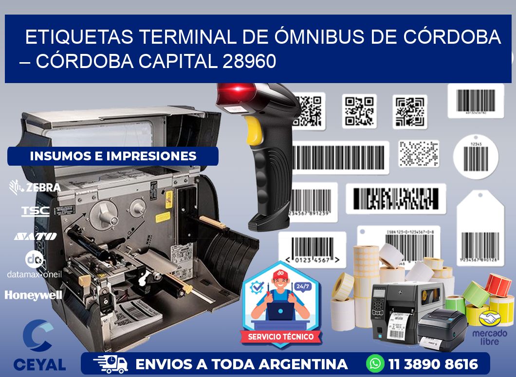 ETIQUETAS TERMINAL DE ÓMNIBUS DE CÓRDOBA – CÓRDOBA CAPITAL 28960
