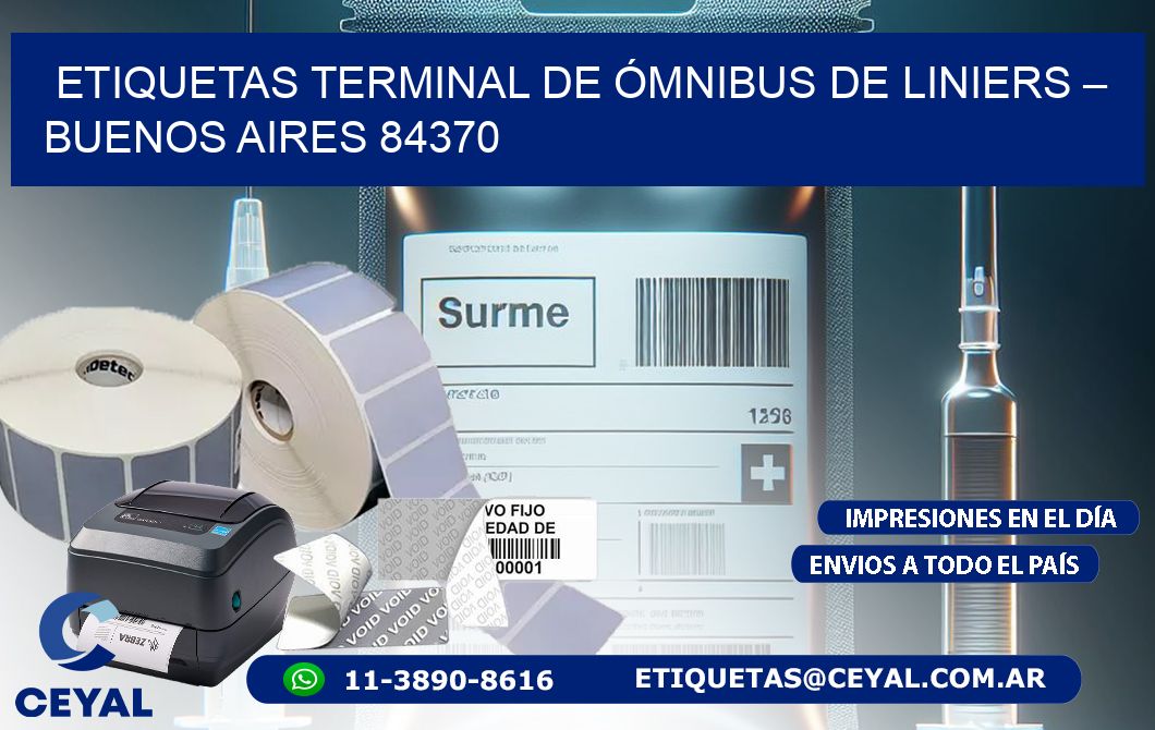 ETIQUETAS TERMINAL DE ÓMNIBUS DE LINIERS – BUENOS AIRES 84370