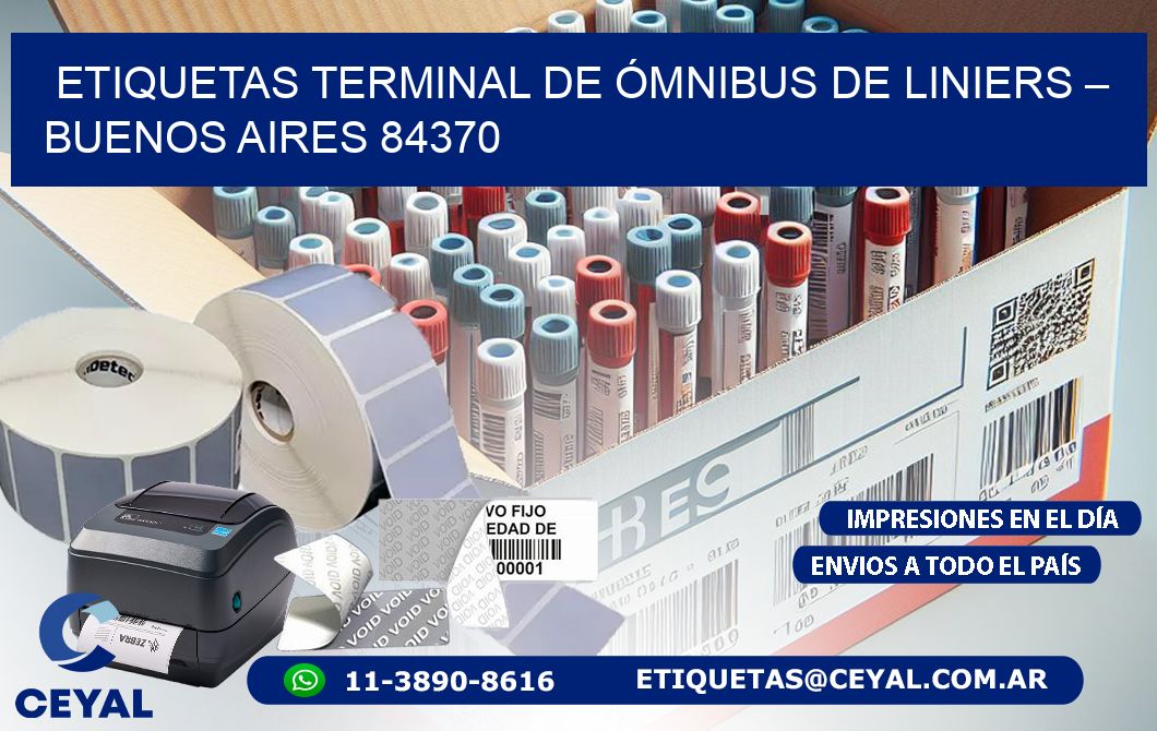 ETIQUETAS TERMINAL DE ÓMNIBUS DE LINIERS – BUENOS AIRES 84370