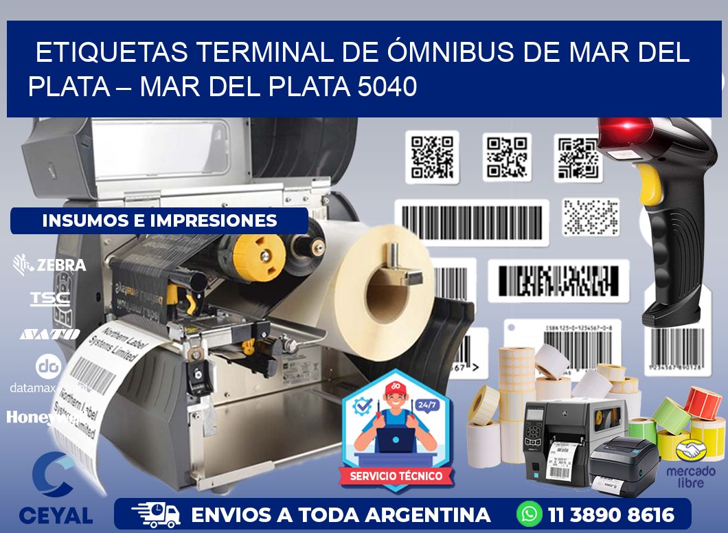 ETIQUETAS TERMINAL DE ÓMNIBUS DE MAR DEL PLATA – MAR DEL PLATA 5040