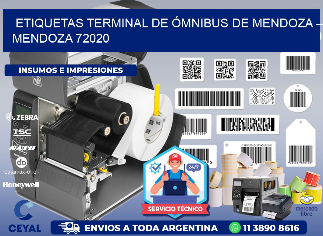 ETIQUETAS TERMINAL DE ÓMNIBUS DE MENDOZA – MENDOZA 72020