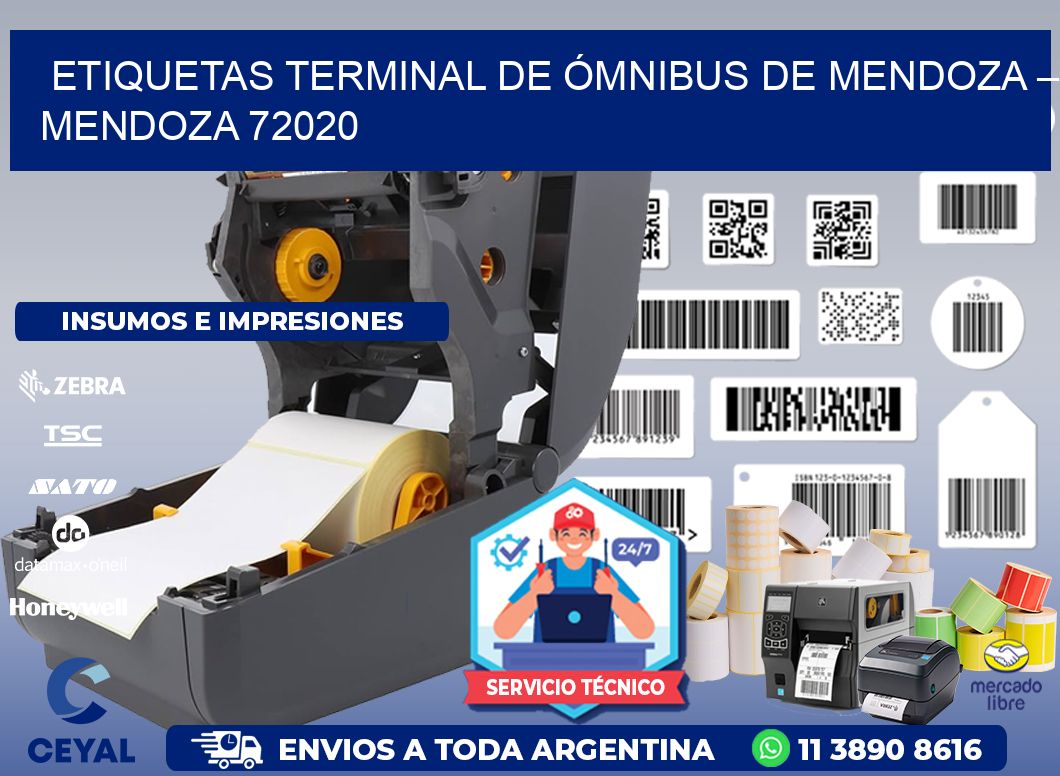 ETIQUETAS TERMINAL DE ÓMNIBUS DE MENDOZA – MENDOZA 72020