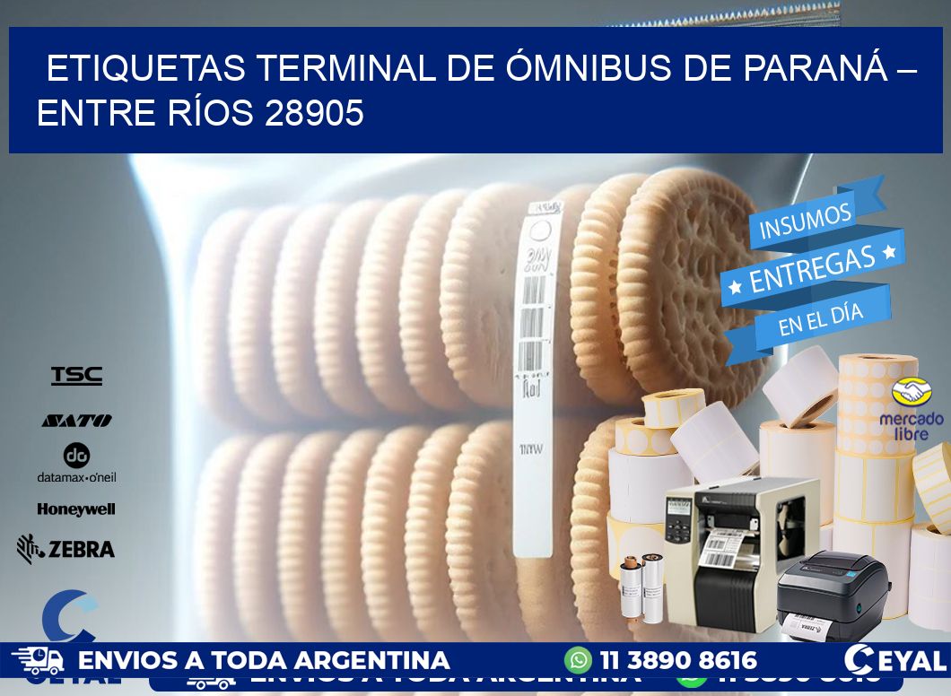 ETIQUETAS TERMINAL DE ÓMNIBUS DE PARANÁ – ENTRE RÍOS 28905