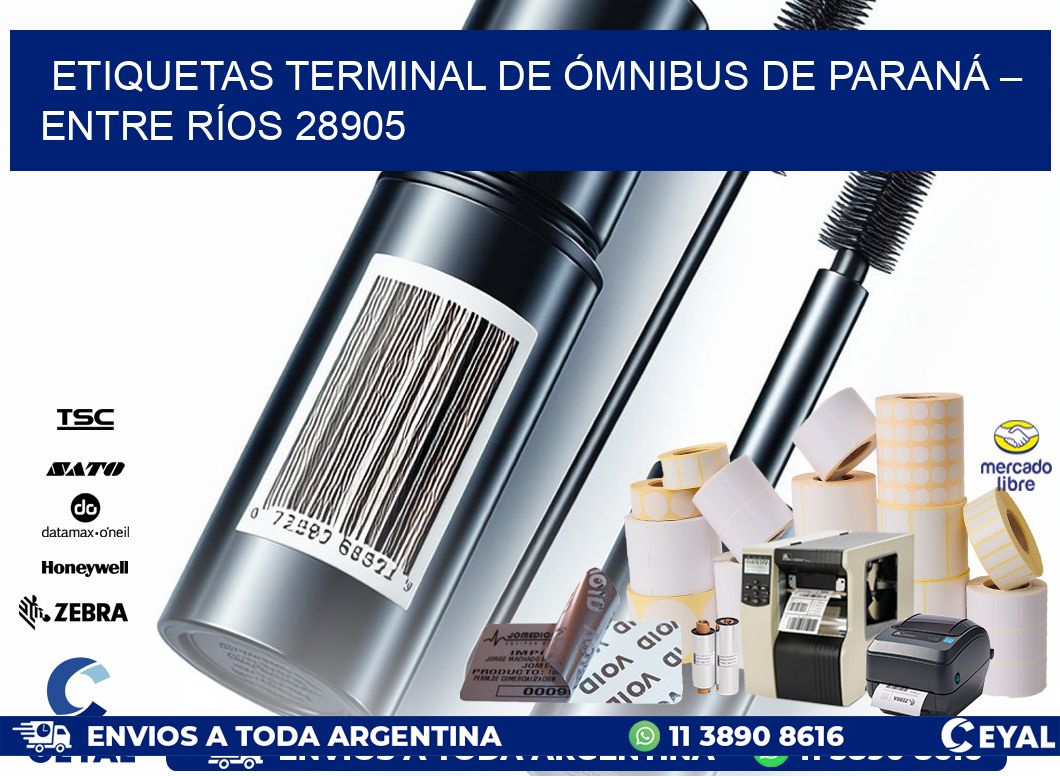 ETIQUETAS TERMINAL DE ÓMNIBUS DE PARANÁ – ENTRE RÍOS 28905