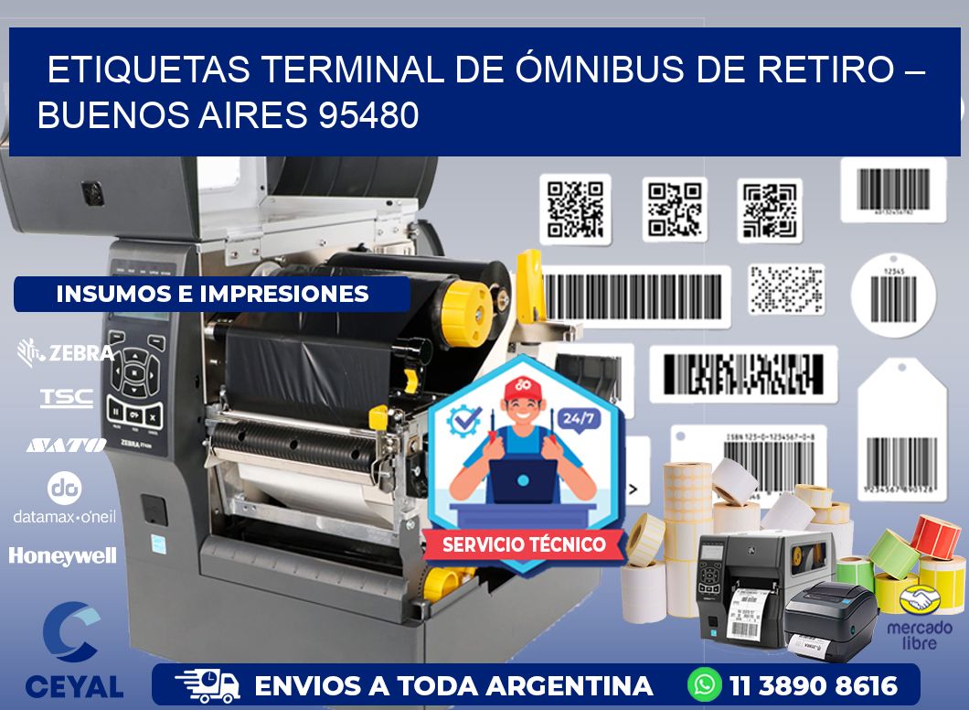 ETIQUETAS TERMINAL DE ÓMNIBUS DE RETIRO – BUENOS AIRES 95480