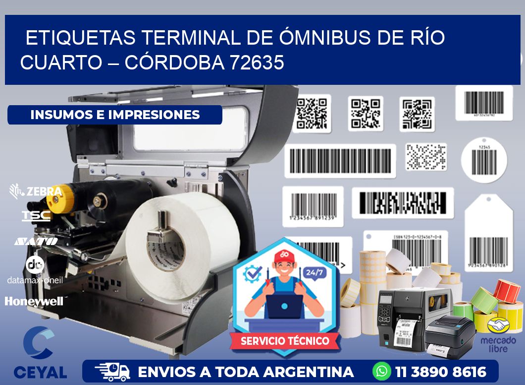 ETIQUETAS TERMINAL DE ÓMNIBUS DE RÍO CUARTO – CÓRDOBA 72635