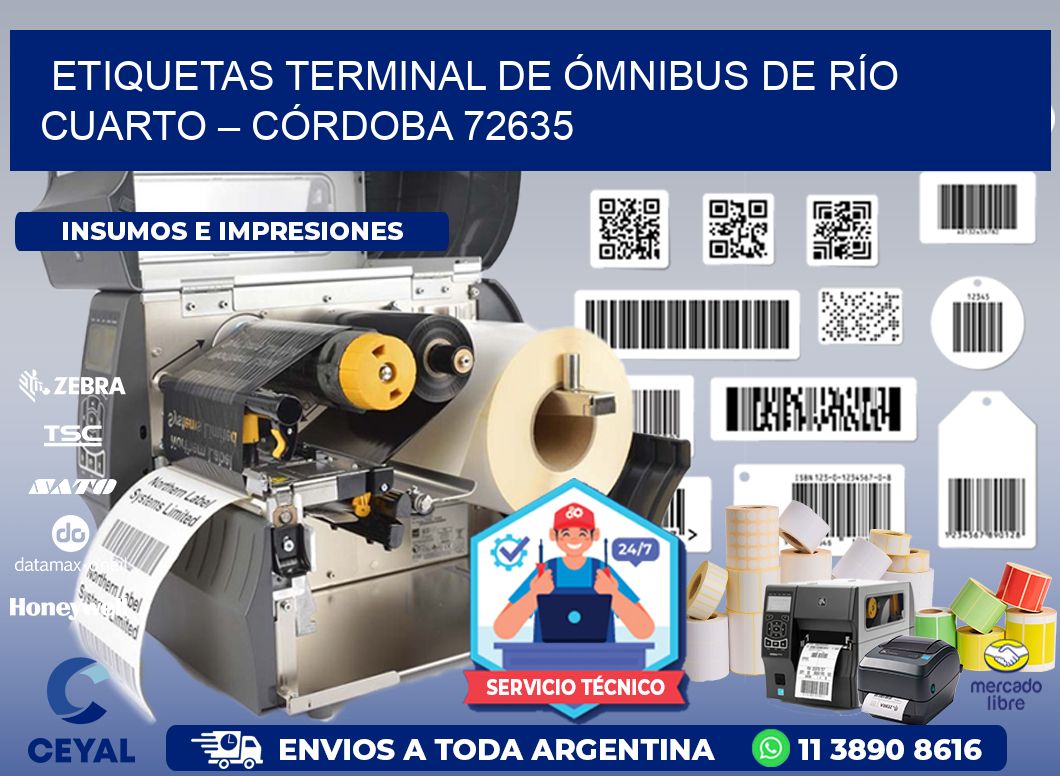 ETIQUETAS TERMINAL DE ÓMNIBUS DE RÍO CUARTO – CÓRDOBA 72635