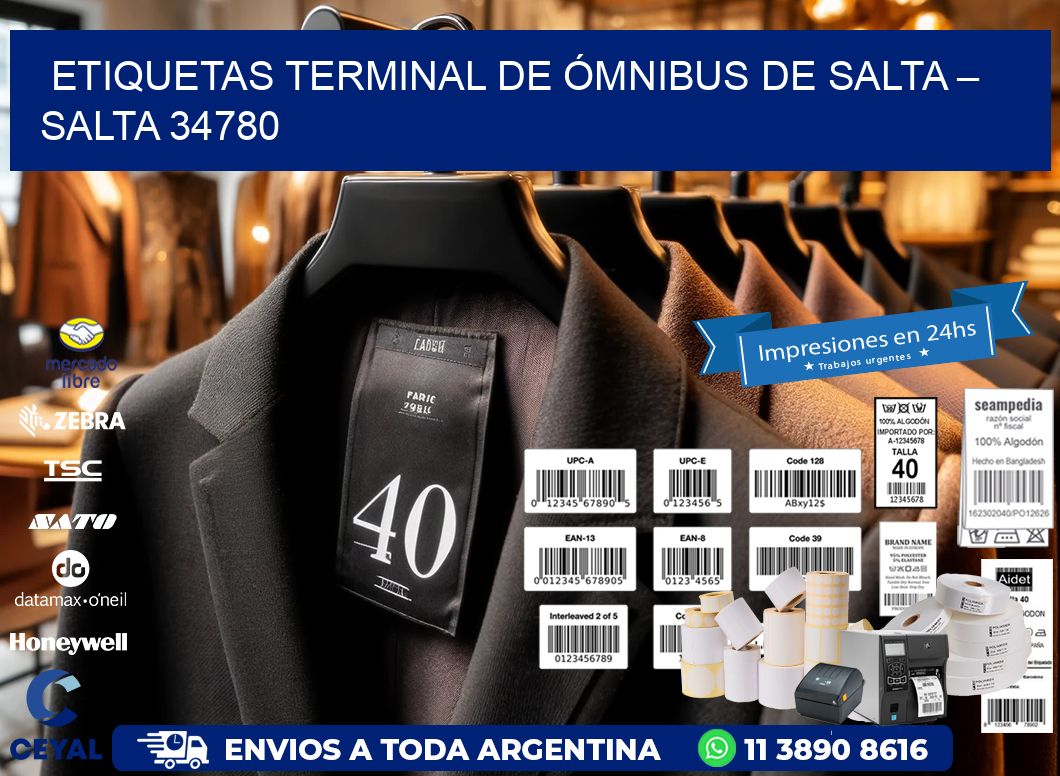 ETIQUETAS TERMINAL DE ÓMNIBUS DE SALTA – SALTA 34780