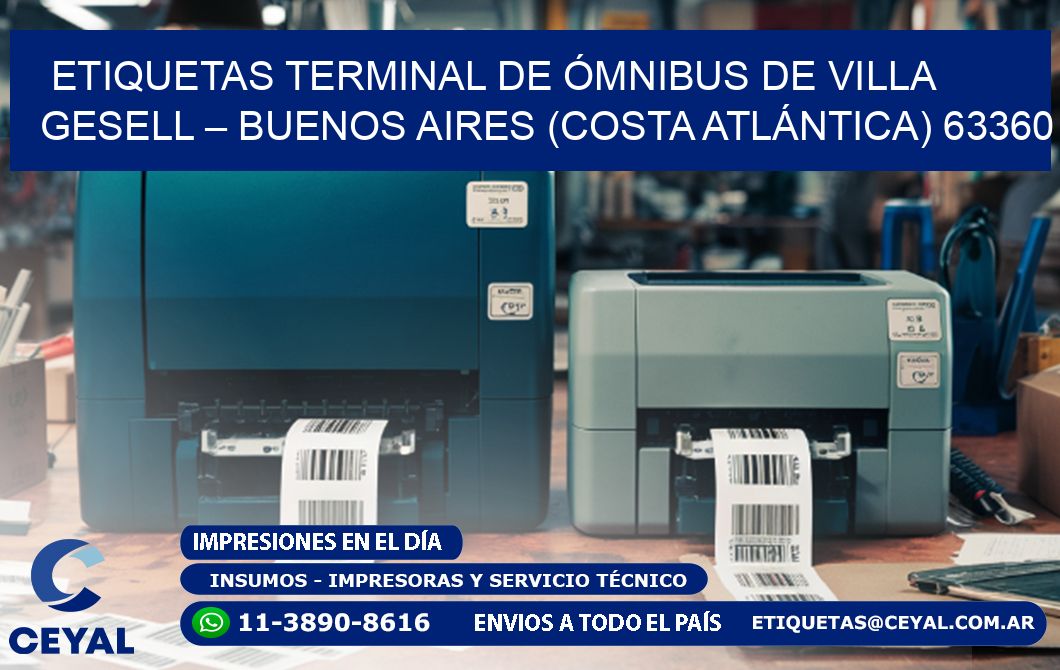 ETIQUETAS TERMINAL DE ÓMNIBUS DE VILLA GESELL – BUENOS AIRES (COSTA ATLÁNTICA) 63360