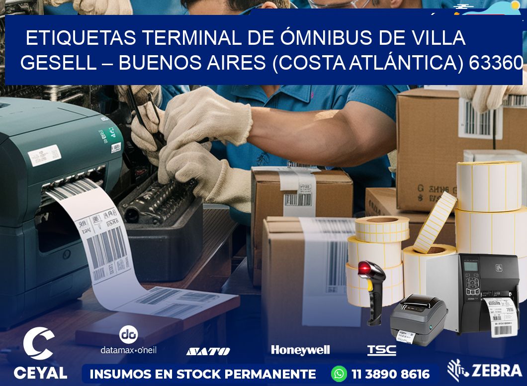 ETIQUETAS TERMINAL DE ÓMNIBUS DE VILLA GESELL – BUENOS AIRES (COSTA ATLÁNTICA) 63360