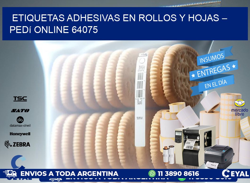 Etiquetas Adhesivas en Rollos y Hojas – Pedí Online 64075