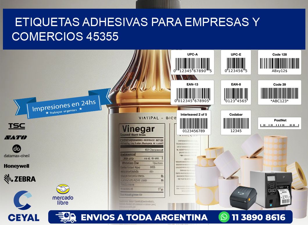 Etiquetas Adhesivas para Empresas y Comercios 45355