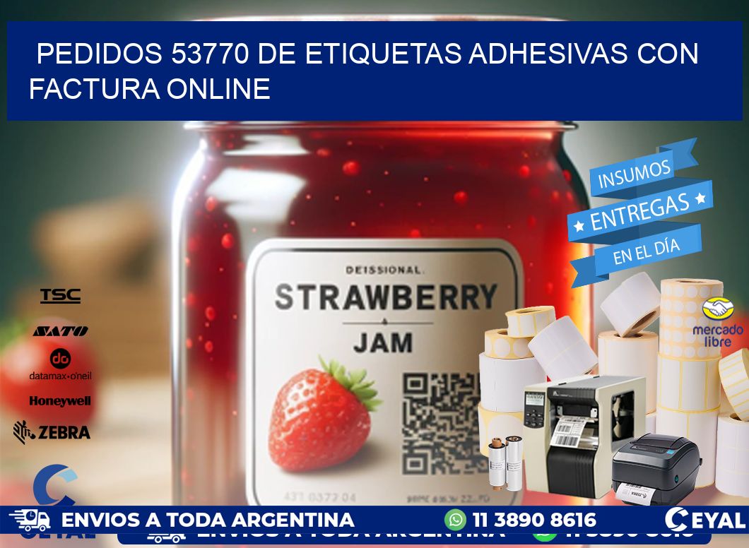 Pedidos 53770 de Etiquetas Adhesivas con Factura Online