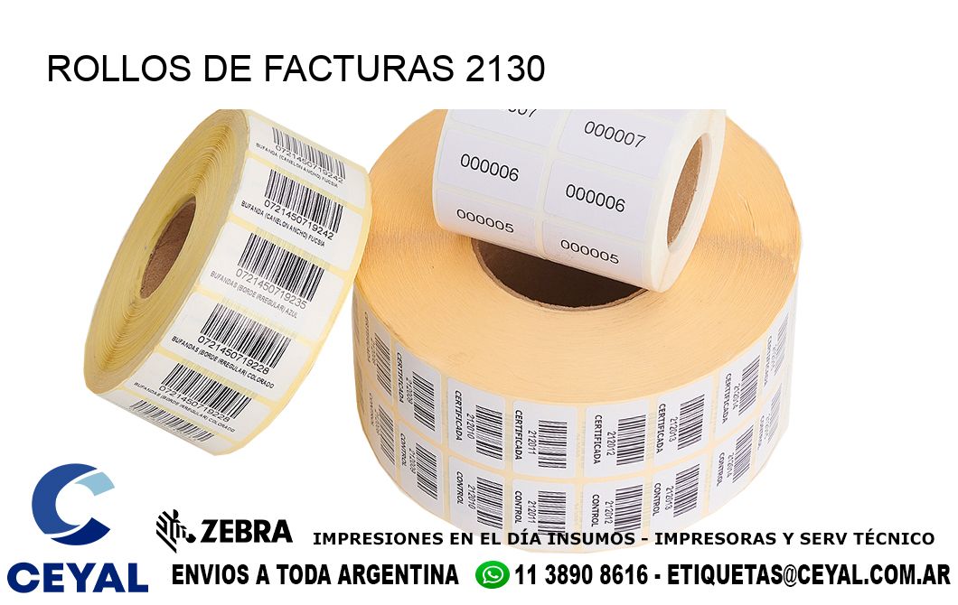 ROLLOS DE FACTURAS 2130