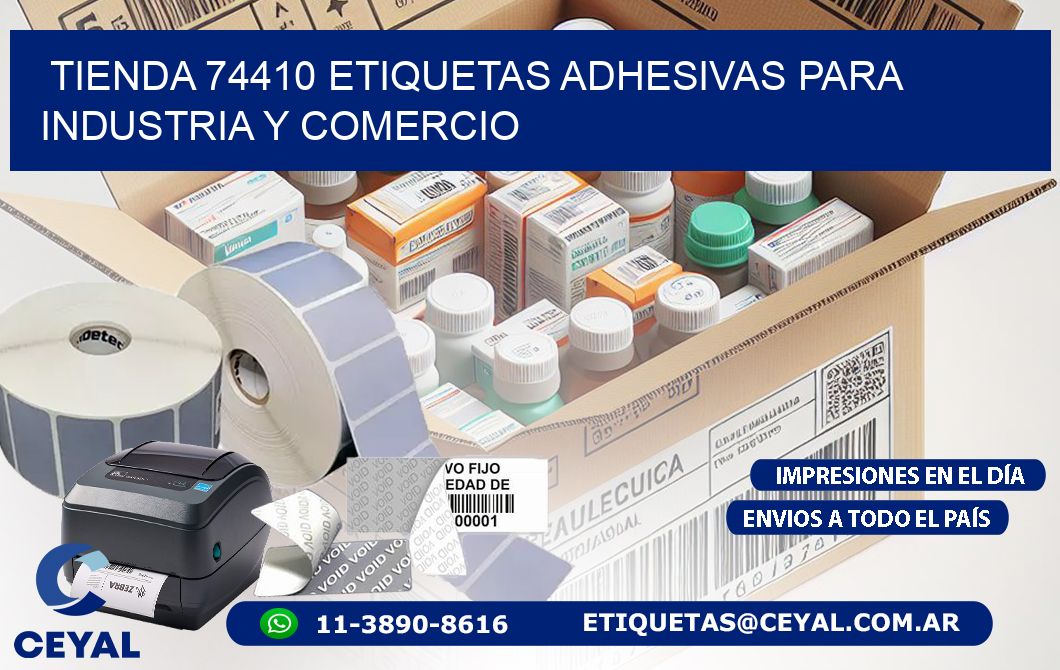 Tienda 74410 Etiquetas Adhesivas para Industria y Comercio