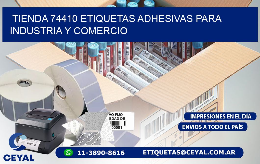 Tienda 74410 Etiquetas Adhesivas para Industria y Comercio