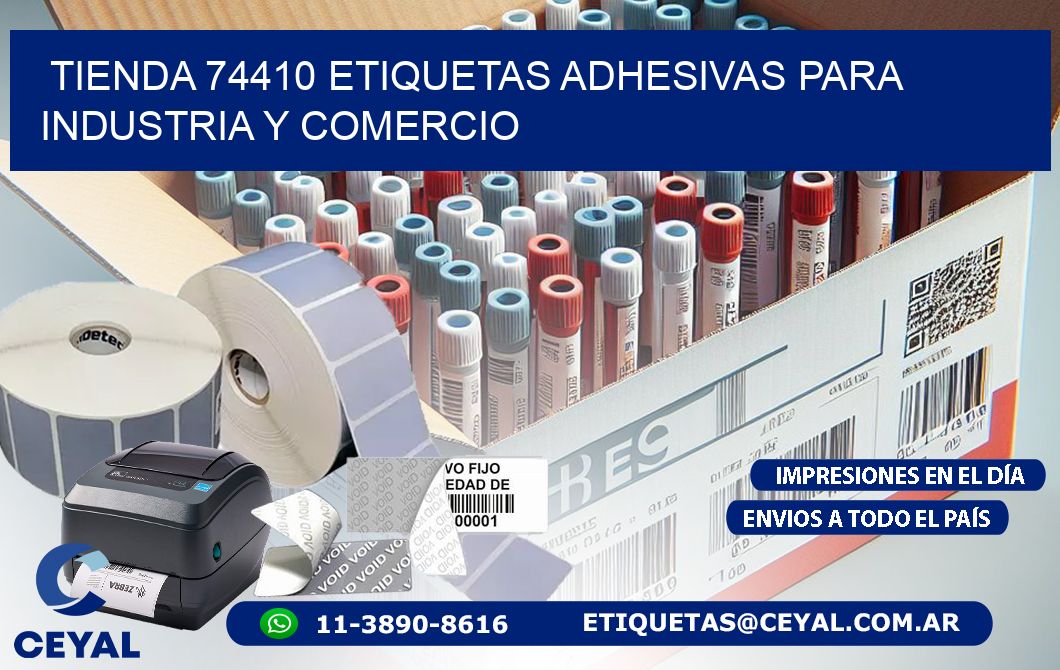 Tienda 74410 Etiquetas Adhesivas para Industria y Comercio