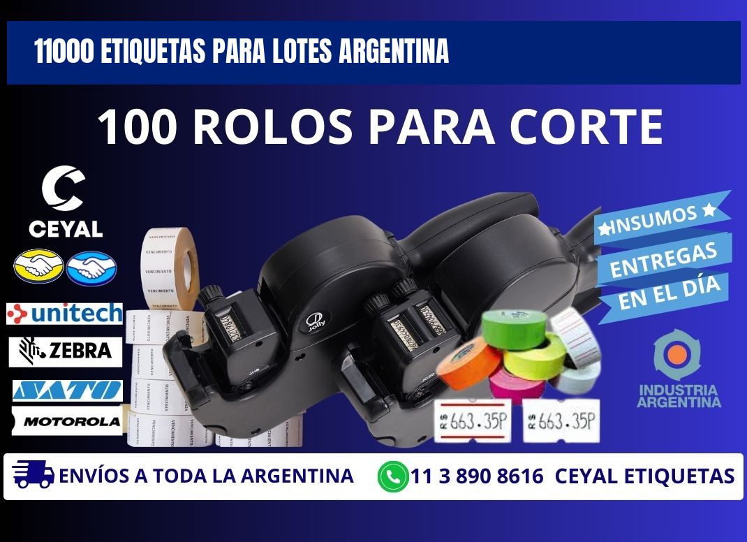 11000 ETIQUETAS PARA LOTES ARGENTINA
