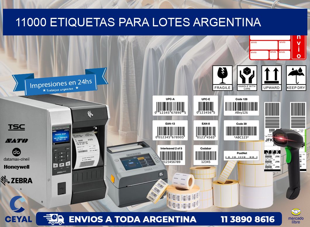 11000 ETIQUETAS PARA LOTES ARGENTINA