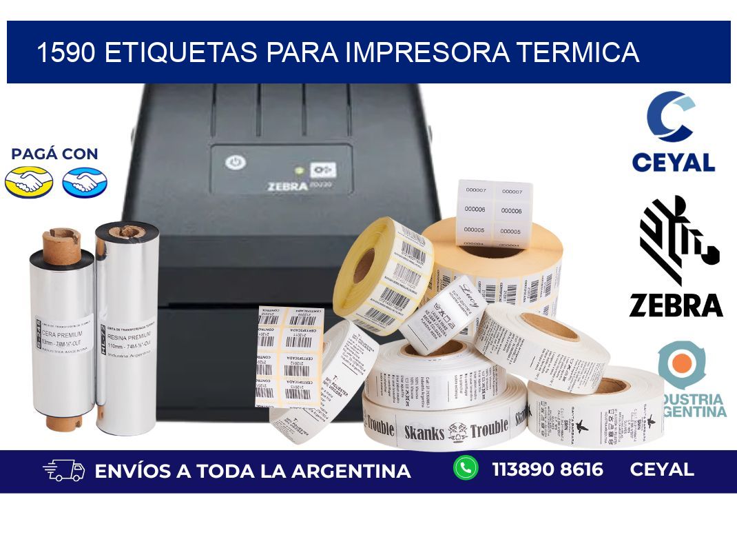 1590 ETIQUETAS PARA IMPRESORA TERMICA