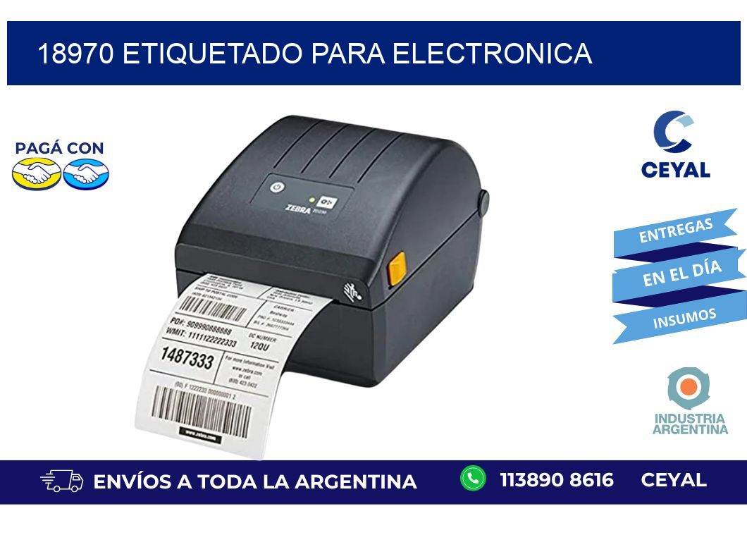 18970 ETIQUETADO PARA ELECTRONICA