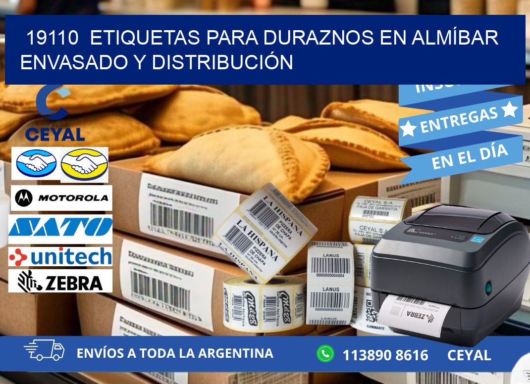 19110  ETIQUETAS PARA DURAZNOS EN ALMÍBAR ENVASADO Y DISTRIBUCIÓN