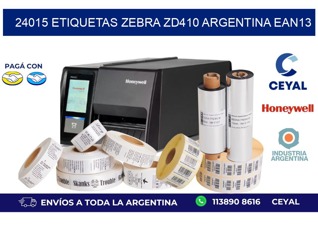 24015 etiquetas zebra zd410 argentina EAN13