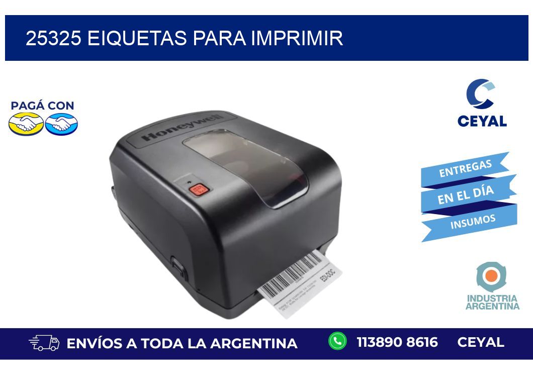 25325 EIQUETAS PARA IMPRIMIR