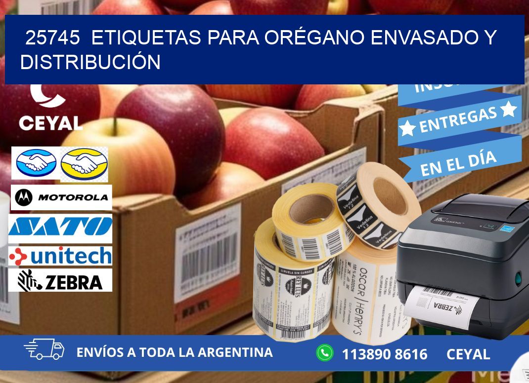 25745  ETIQUETAS PARA ORÉGANO ENVASADO Y DISTRIBUCIÓN