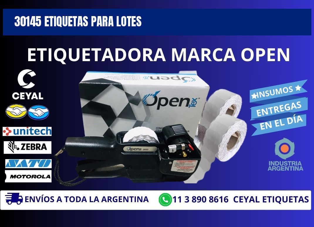 30145 ETIQUETAS PARA LOTES