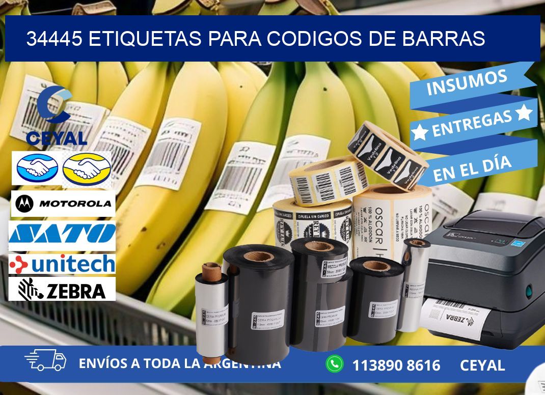 34445 ETIQUETAS PARA CODIGOS DE BARRAS