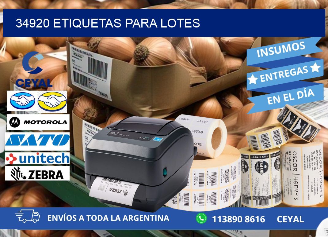 34920 ETIQUETAS PARA LOTES
