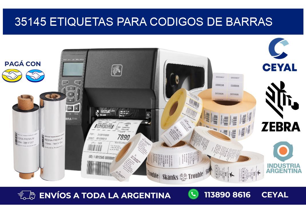 35145 ETIQUETAS PARA CODIGOS DE BARRAS