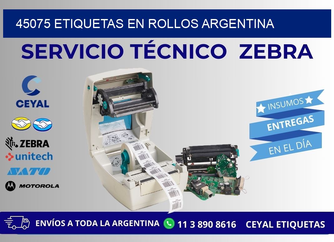 45075 ETIQUETAS EN ROLLOS ARGENTINA