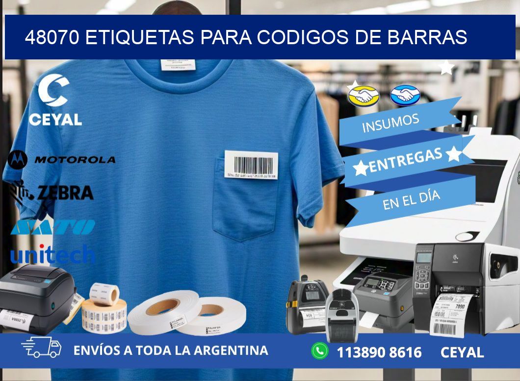 48070 ETIQUETAS PARA CODIGOS DE BARRAS