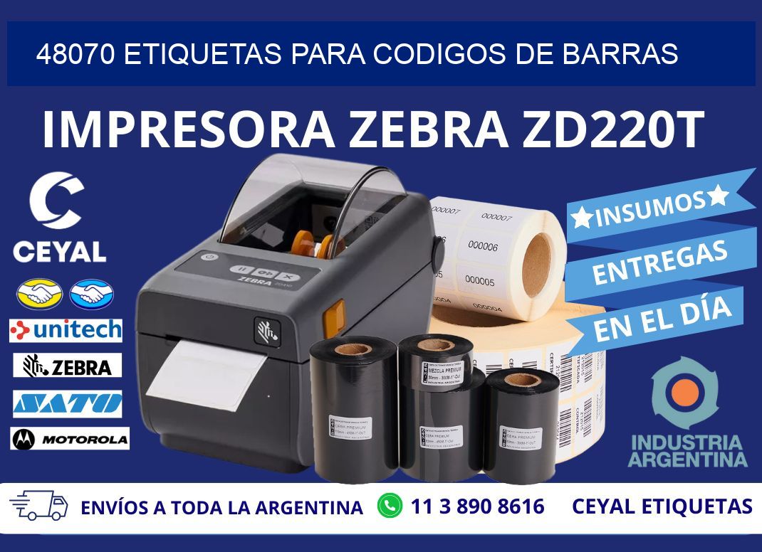 48070 ETIQUETAS PARA CODIGOS DE BARRAS
