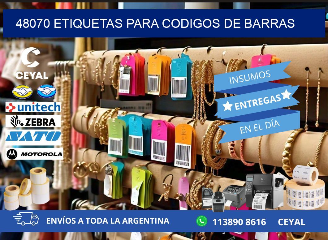 48070 ETIQUETAS PARA CODIGOS DE BARRAS