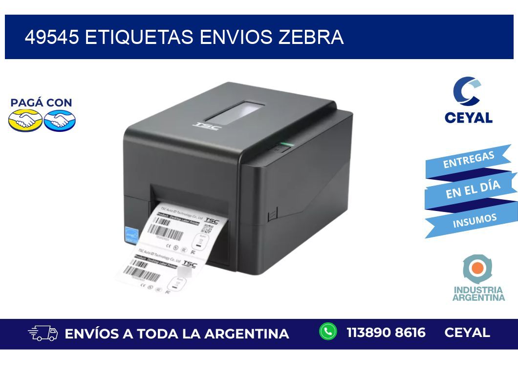 49545 ETIQUETAS ENVIOS ZEBRA