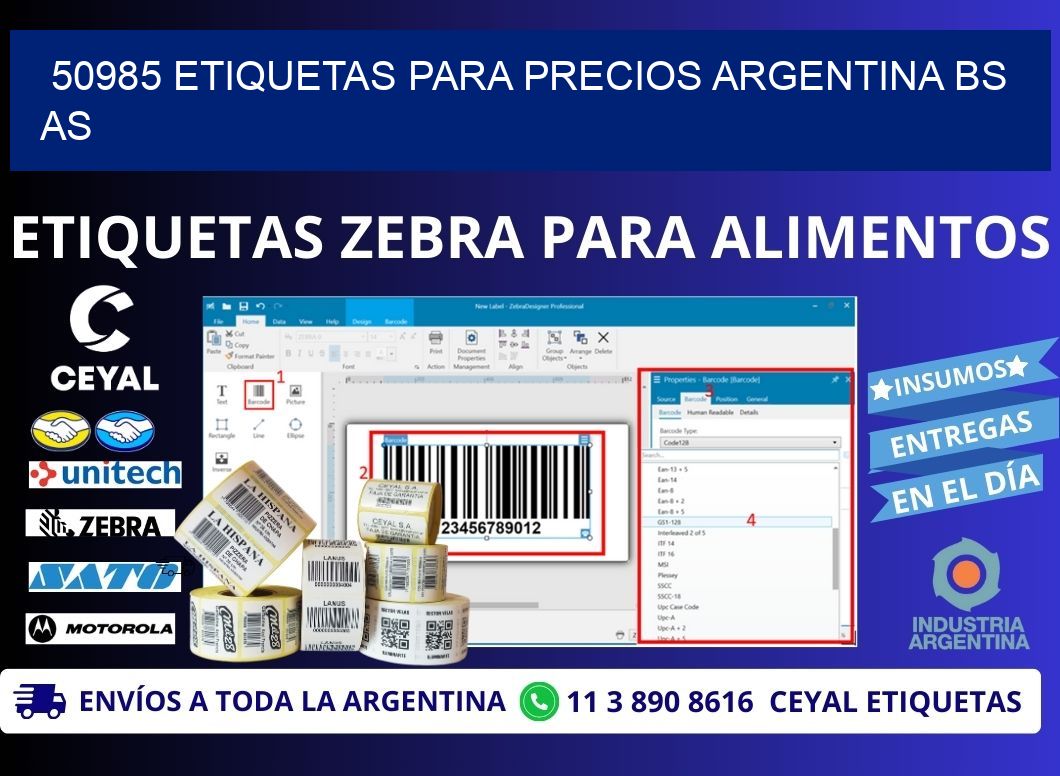 50985 ETIQUETAS PARA PRECIOS ARGENTINA BS AS