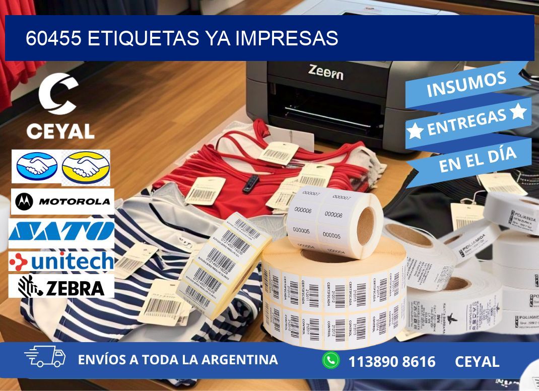 60455 ETIQUETAS YA IMPRESAS