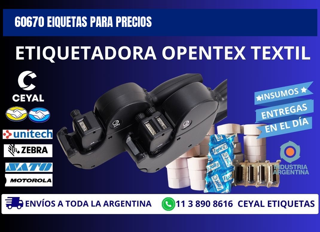 60670 EIQUETAS PARA PRECIOS