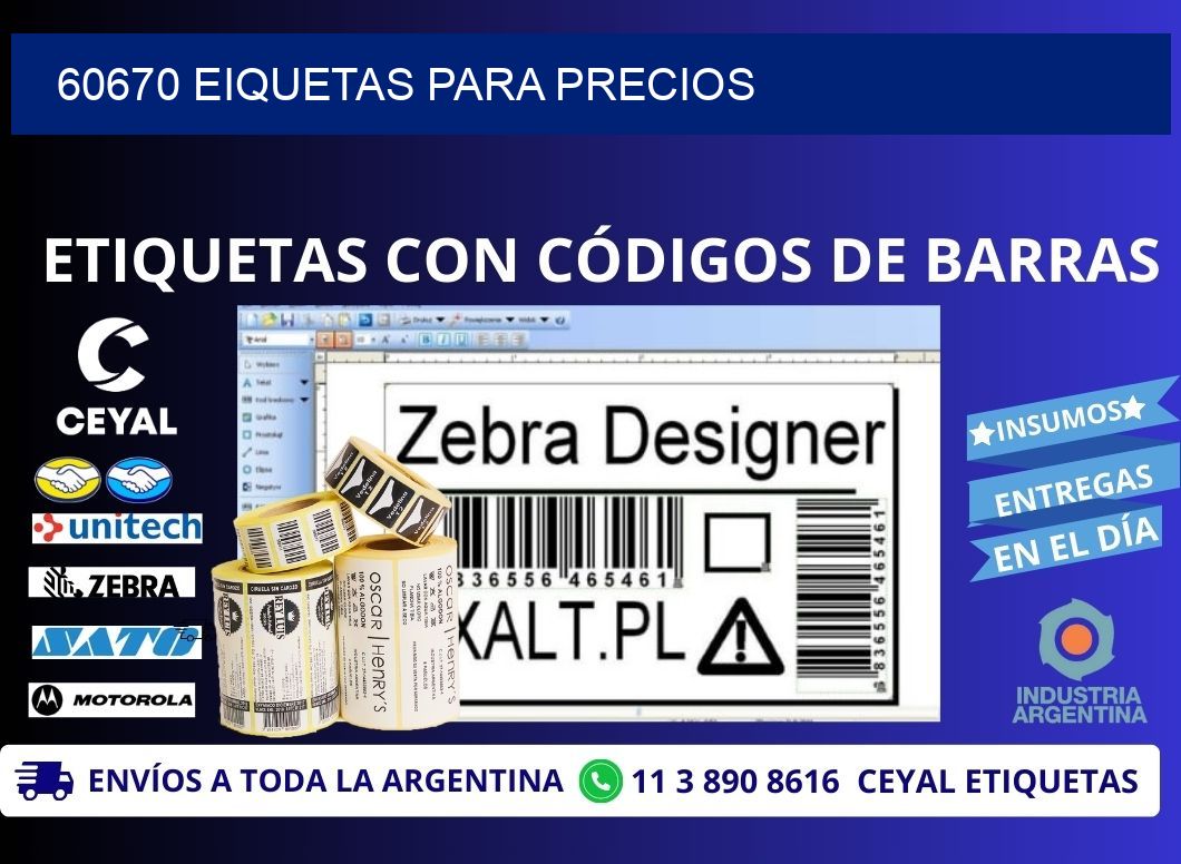 60670 EIQUETAS PARA PRECIOS