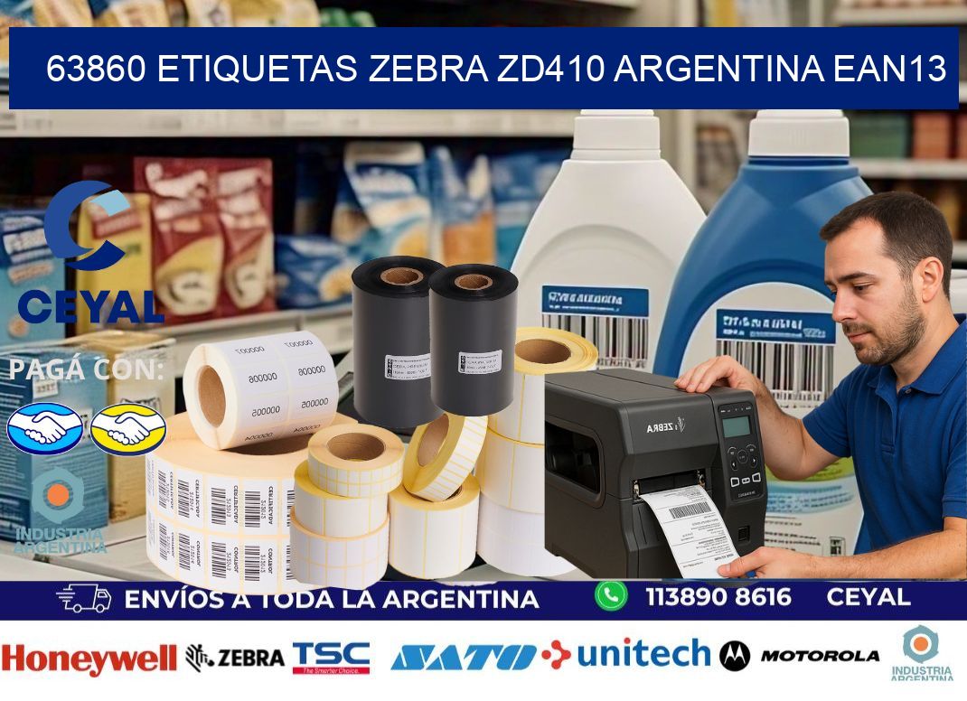 63860 etiquetas zebra zd410 argentina EAN13