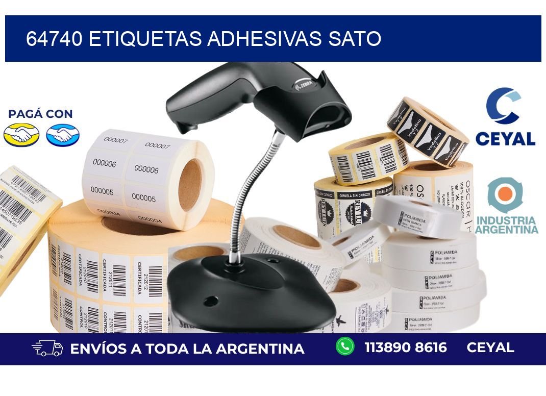 64740 ETIQUETAS ADHESIVAS SATO
