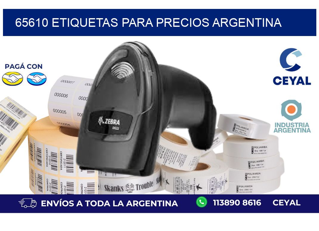 65610 ETIQUETAS PARA PRECIOS ARGENTINA