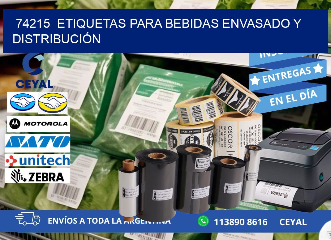 74215  ETIQUETAS PARA BEBIDAS ENVASADO Y DISTRIBUCIÓN